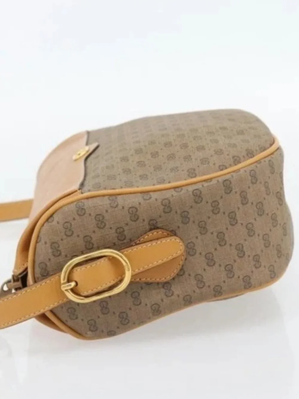 GUCCI Micro GG Supreme Shoulder Bag PVC Beige Gold 001 115 4001 Auth 182404 - Picture 3 of 16
